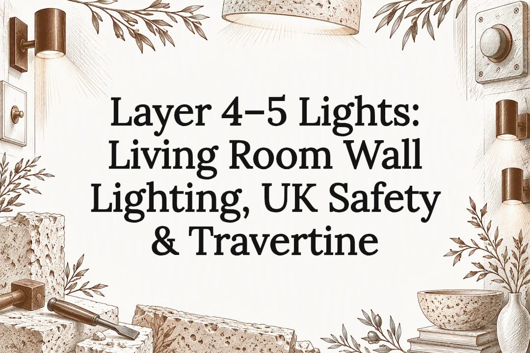 Decorative wall lighting title card illustration