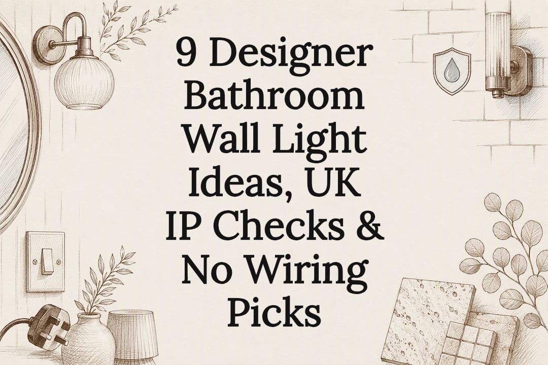 Hand-drawn bathroom lighting title card