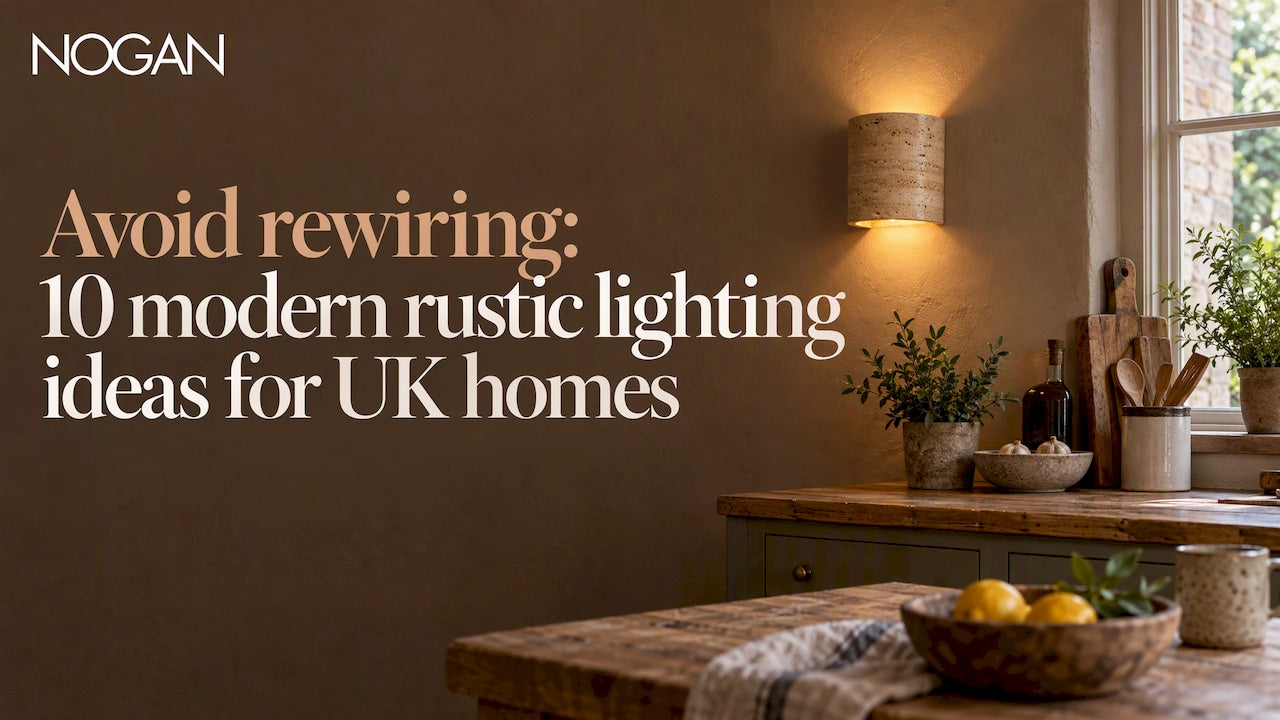 Warm NOGAN wall light in cottage kitchen