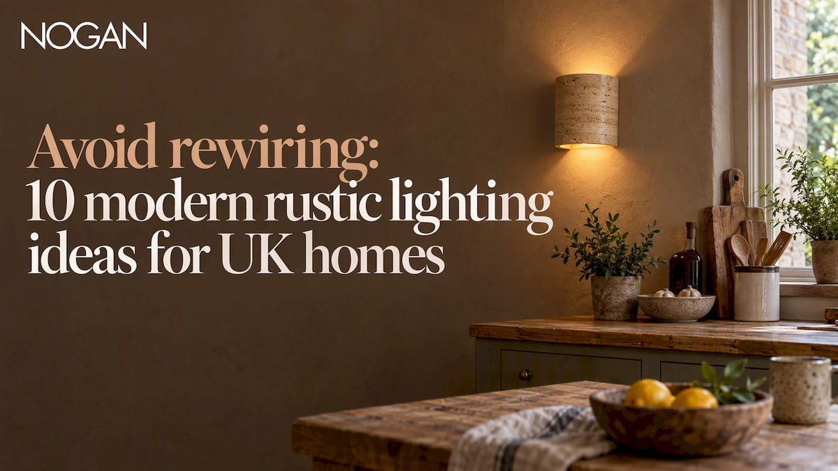 Warm NOGAN wall light in cottage kitchen