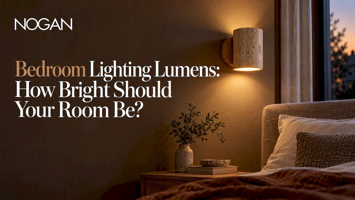 NOGAN wall light glowing in a bedroom