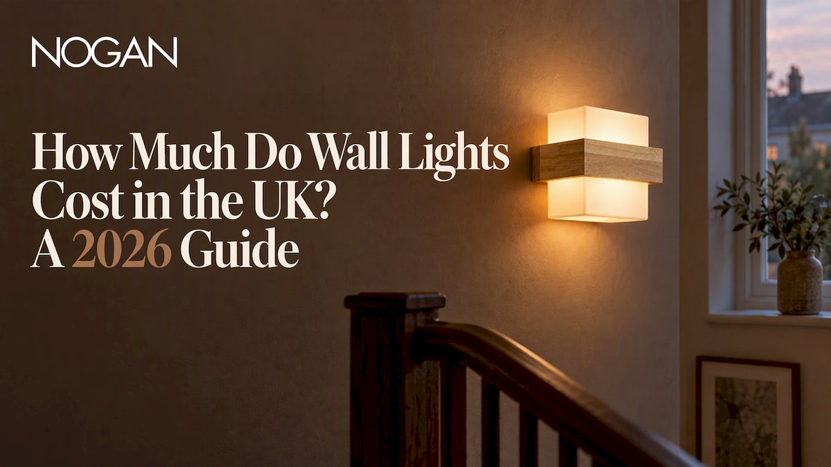 Warm NOGAN wall light on stair landing