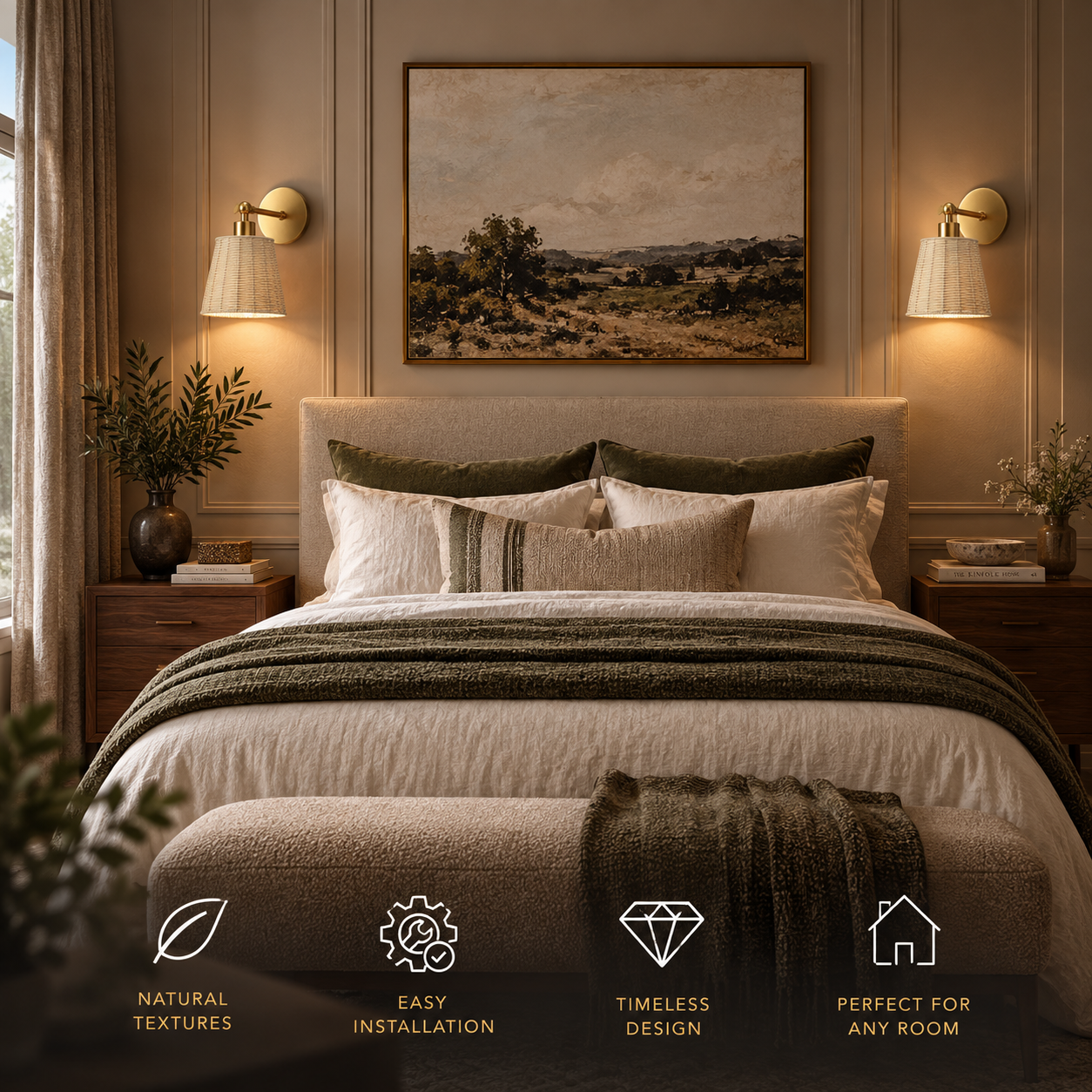Rechargeable Natural Wall Lights | Freya