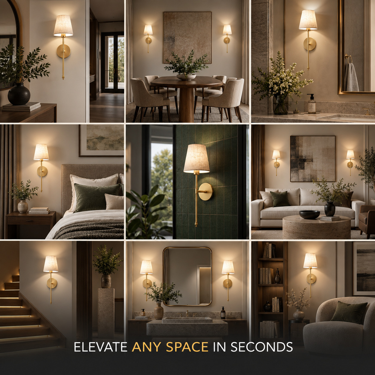 Rechargeable Wireless Wall Lights, Set of 2 | Tiki Sand