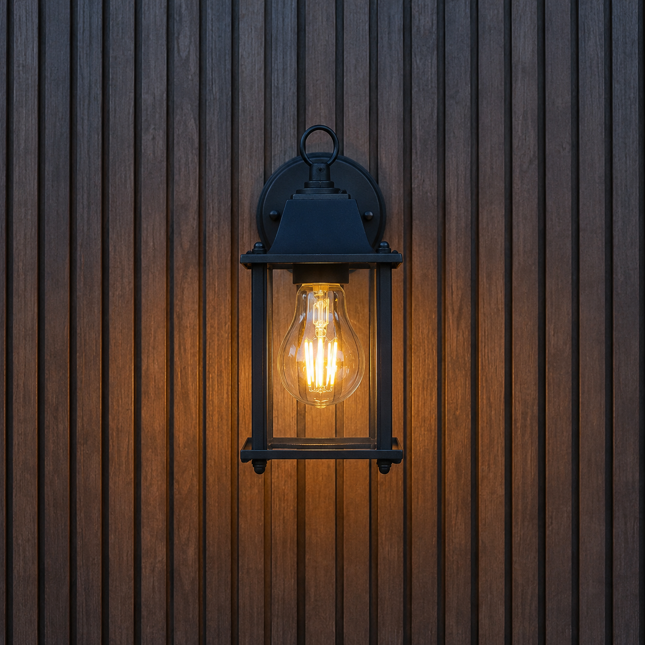 Vinter retro tempered glass outdoor wall light on an exterior wall, NOGAN Lights