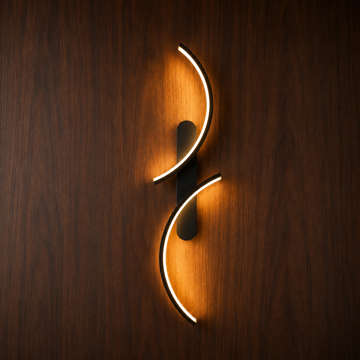 Cerka contemporary LED wall light on a wall, NOGAN Lights