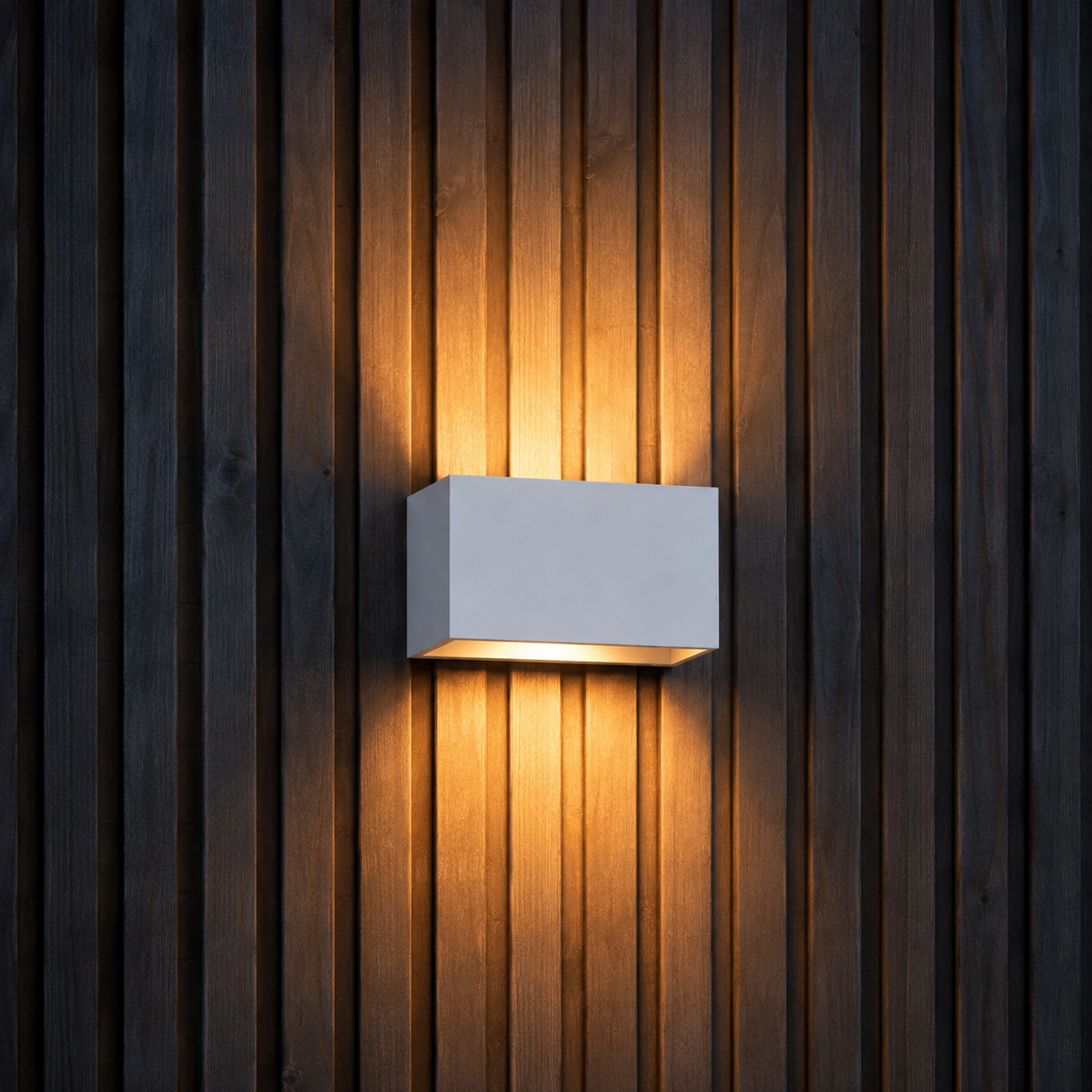 Storm IP65 weatherproof indoor and outdoor wall light on a wall, NOGAN Lights