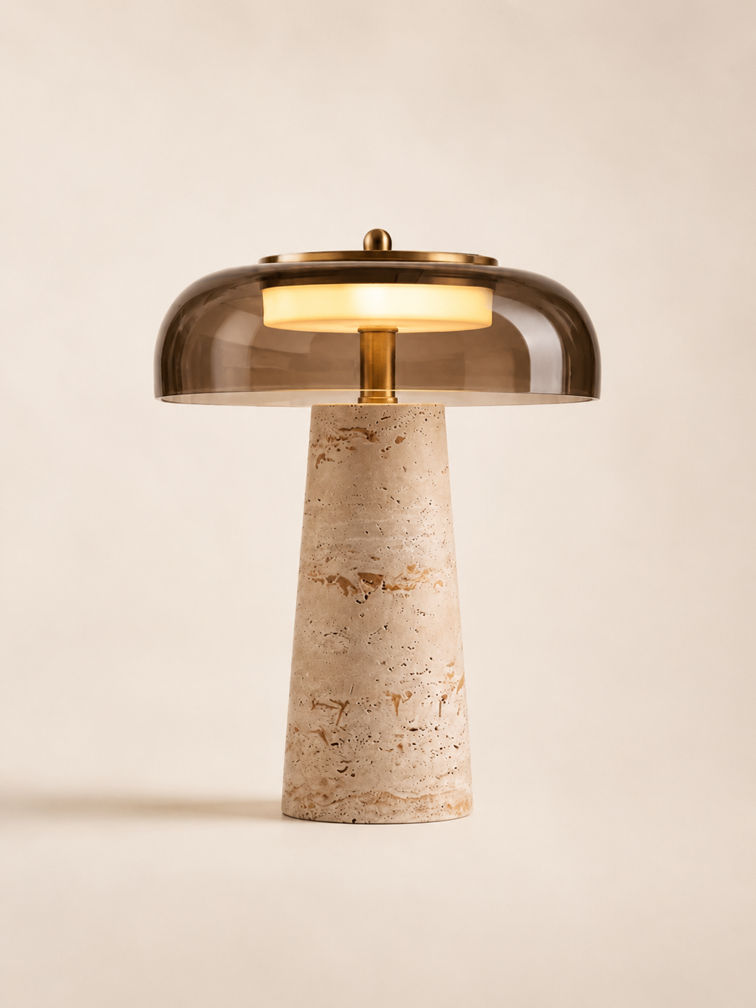 Genuine Travertine Table Lamp | Kaya