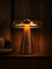 Walnut & Amber Glass LED Table Lamp | Lykke