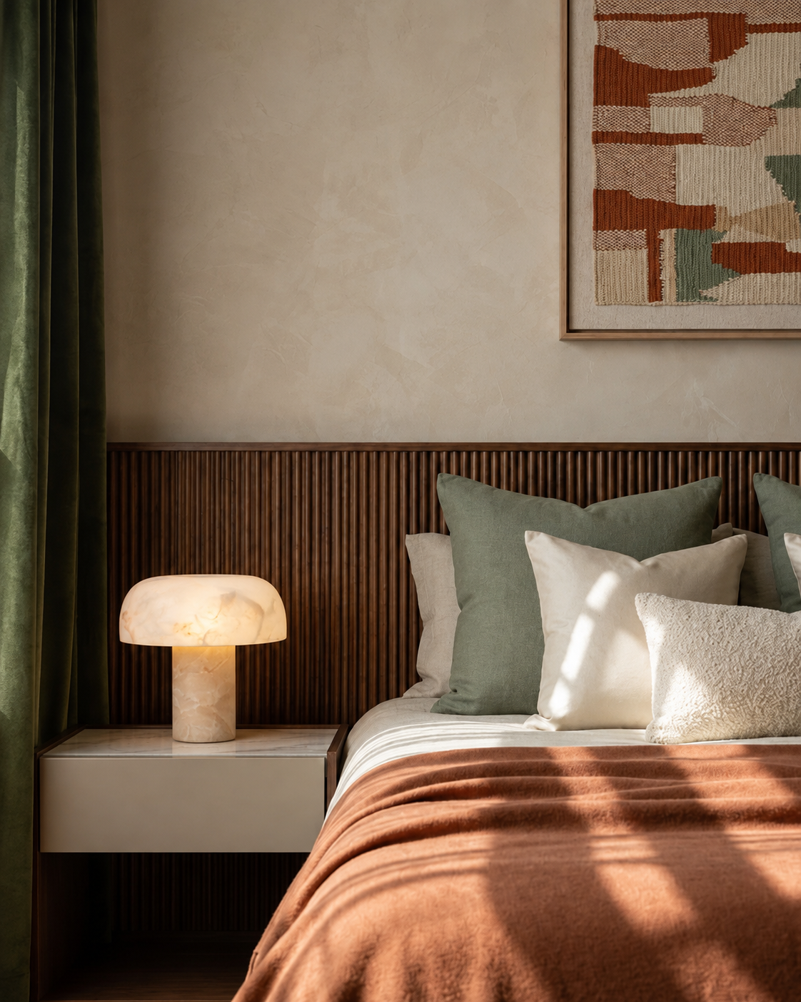 Genuine Alabaster Table Lamp | Woko