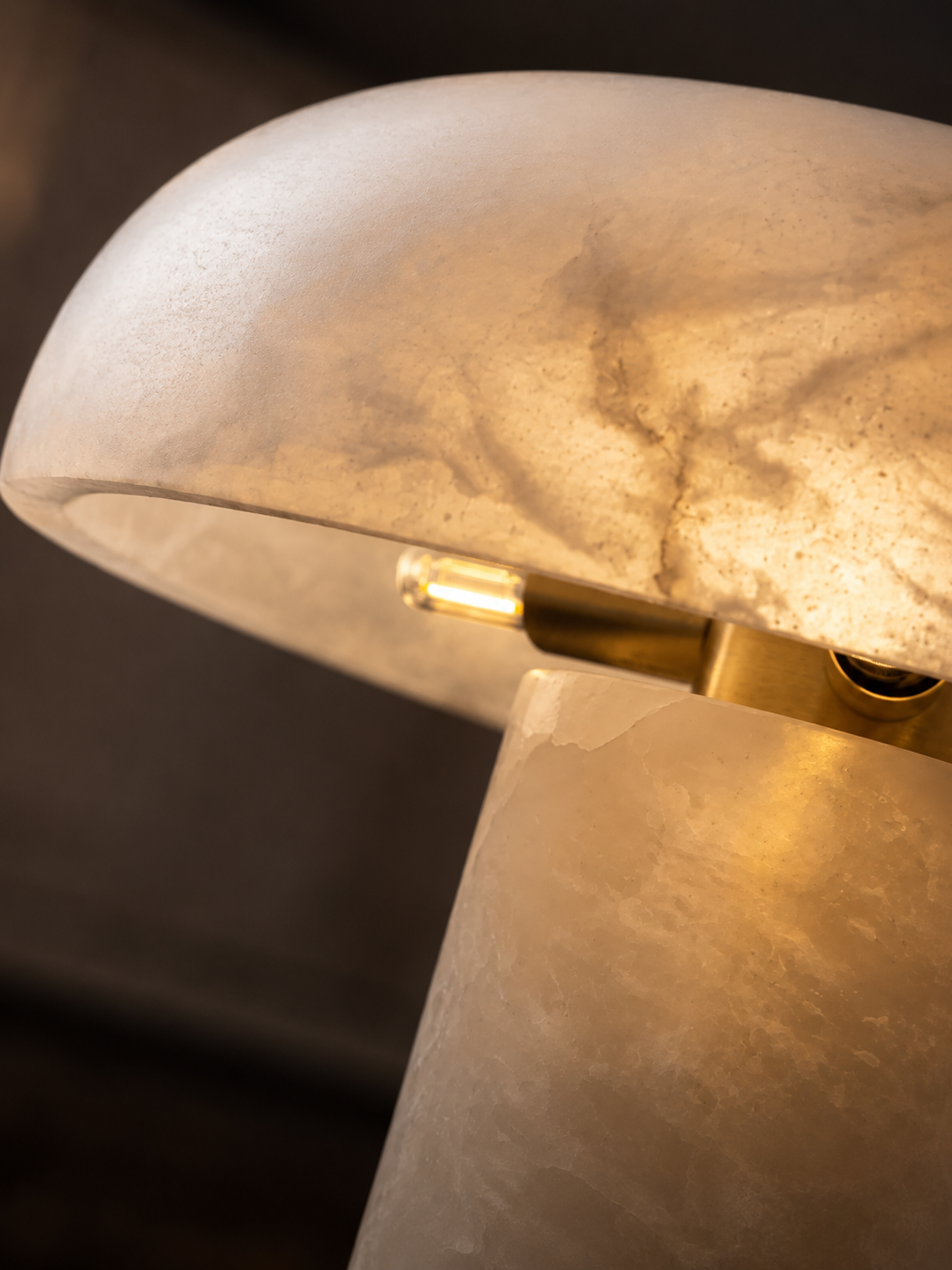 Genuine Alabaster Table Lamp | Woko