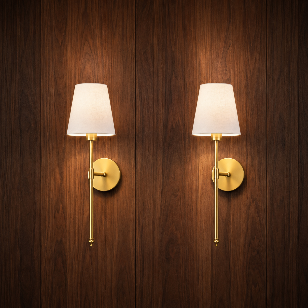Wireless Rechargeable Wall Lights, Set of 2 | Tiki Gold