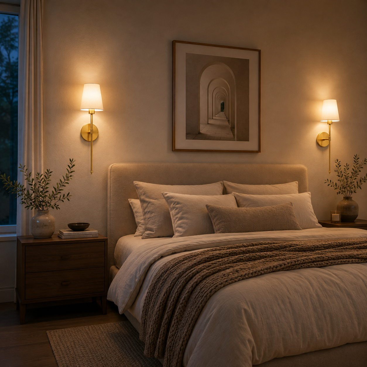 Wireless Rechargeable Wall Lights, Set of 2 | Tiki Gold