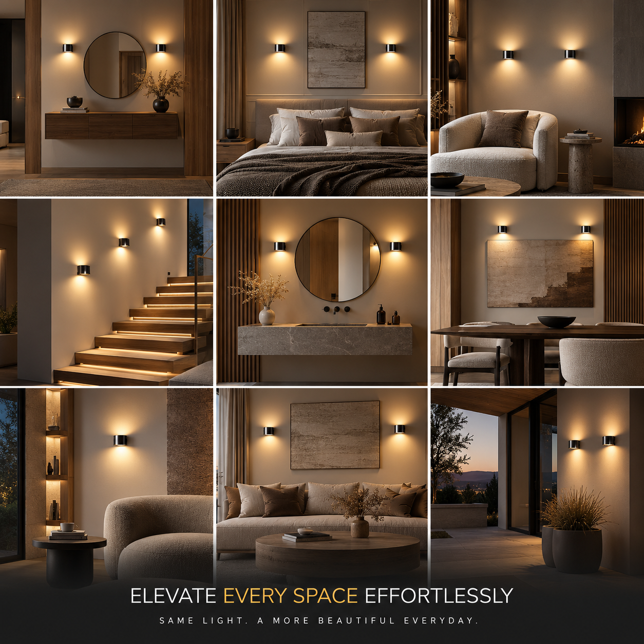 Rechargeable Wireless LED Wall Lights | Ylva