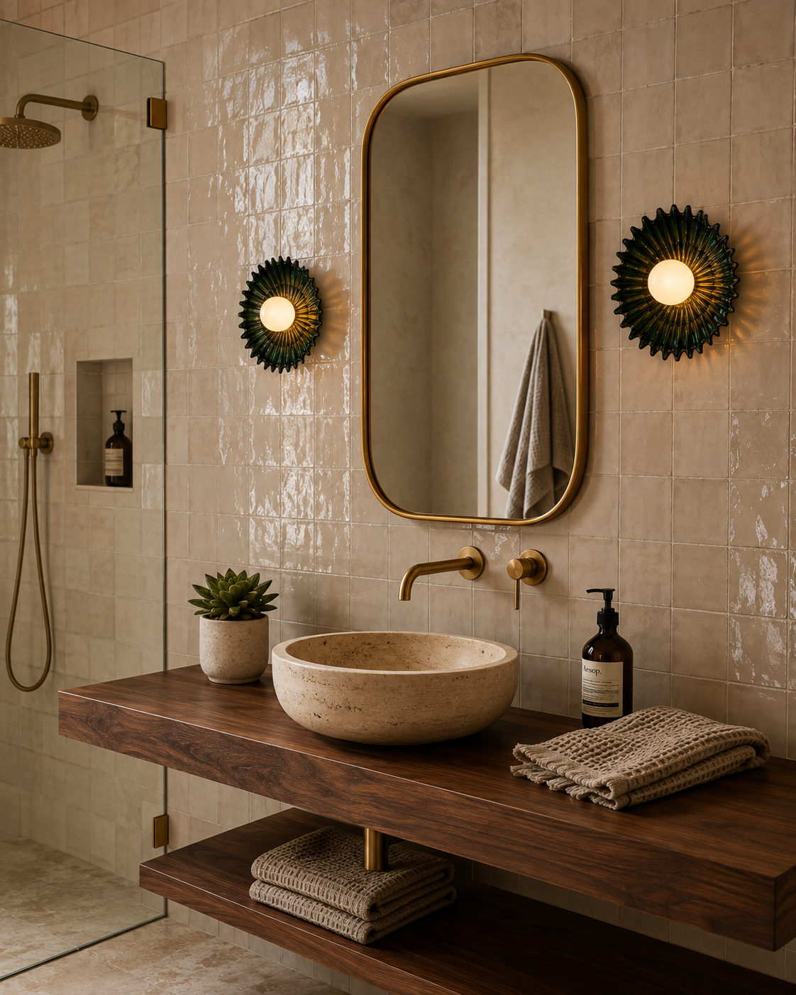 Elegant Glass Wall Light | Vopiek