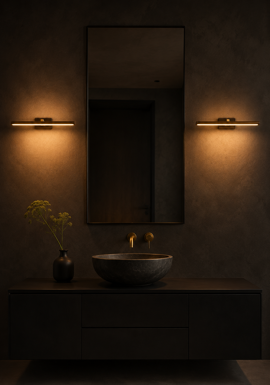 Wooden LED Bathroom Wall Light | Bakol