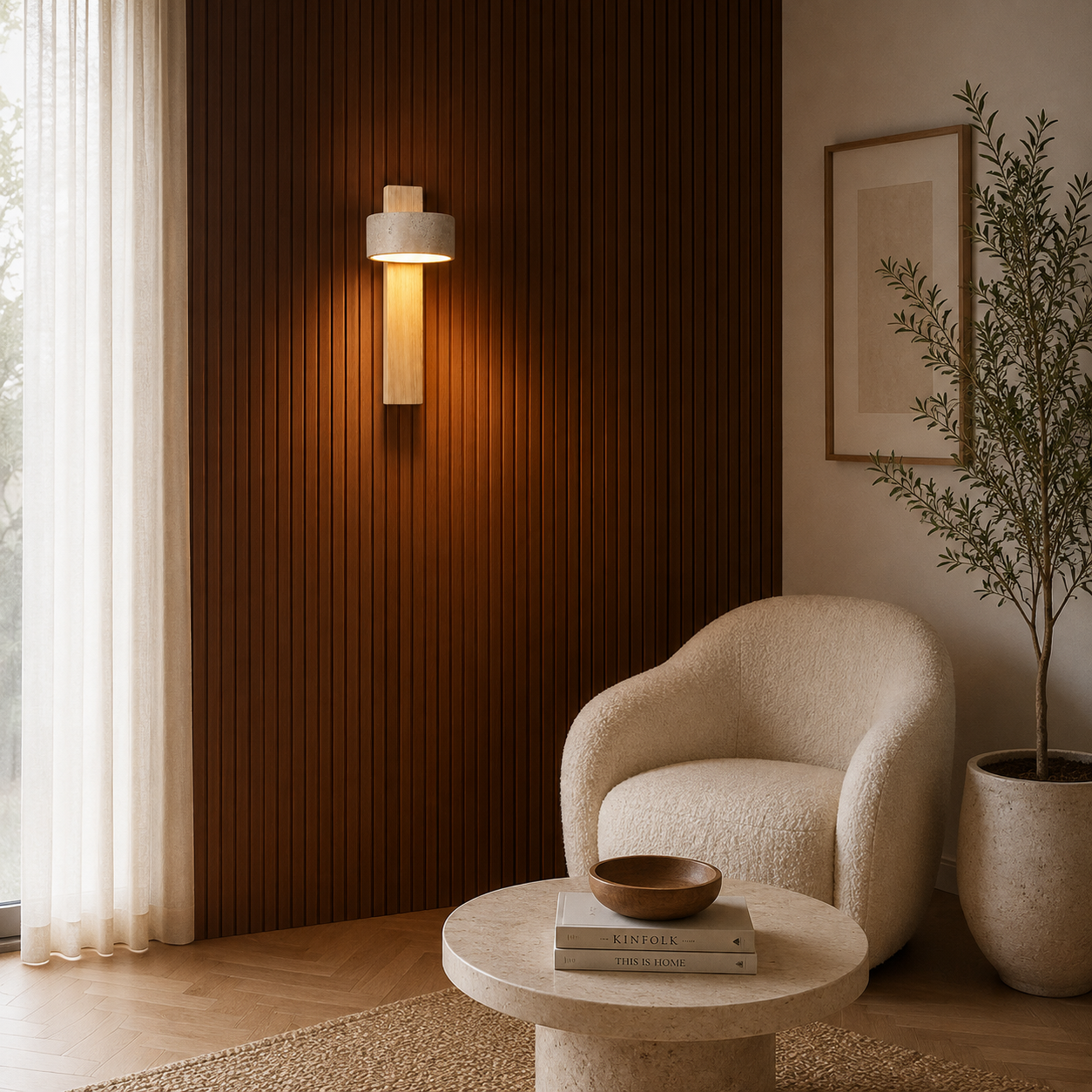 Solberg designer wall light styled as soft bedroom lighting