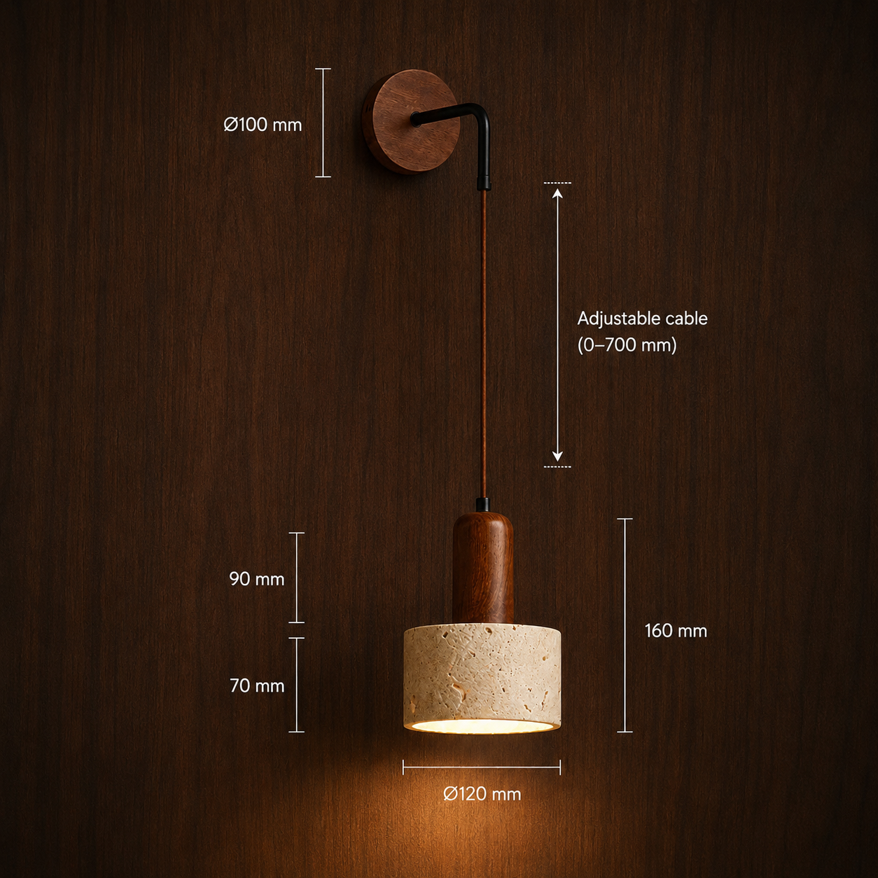 Kovak Scandinavian wall light styled in a cosy living room