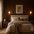 Close-up of natural travertine and wood detail on the Runa wall light