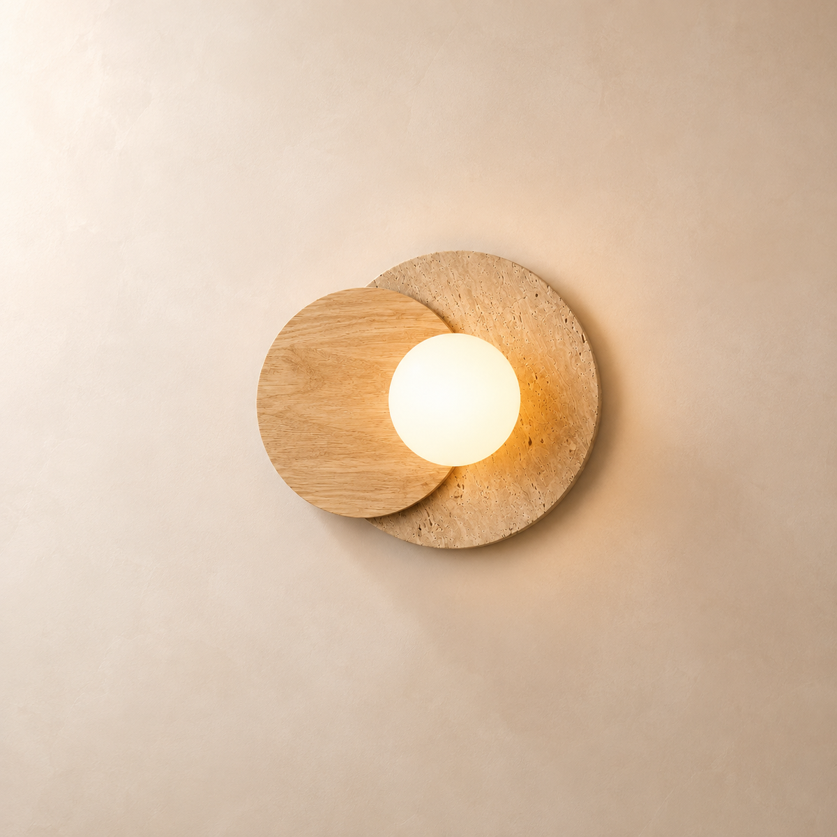 Runa minimalist wall light shown in a calm Nordic interior