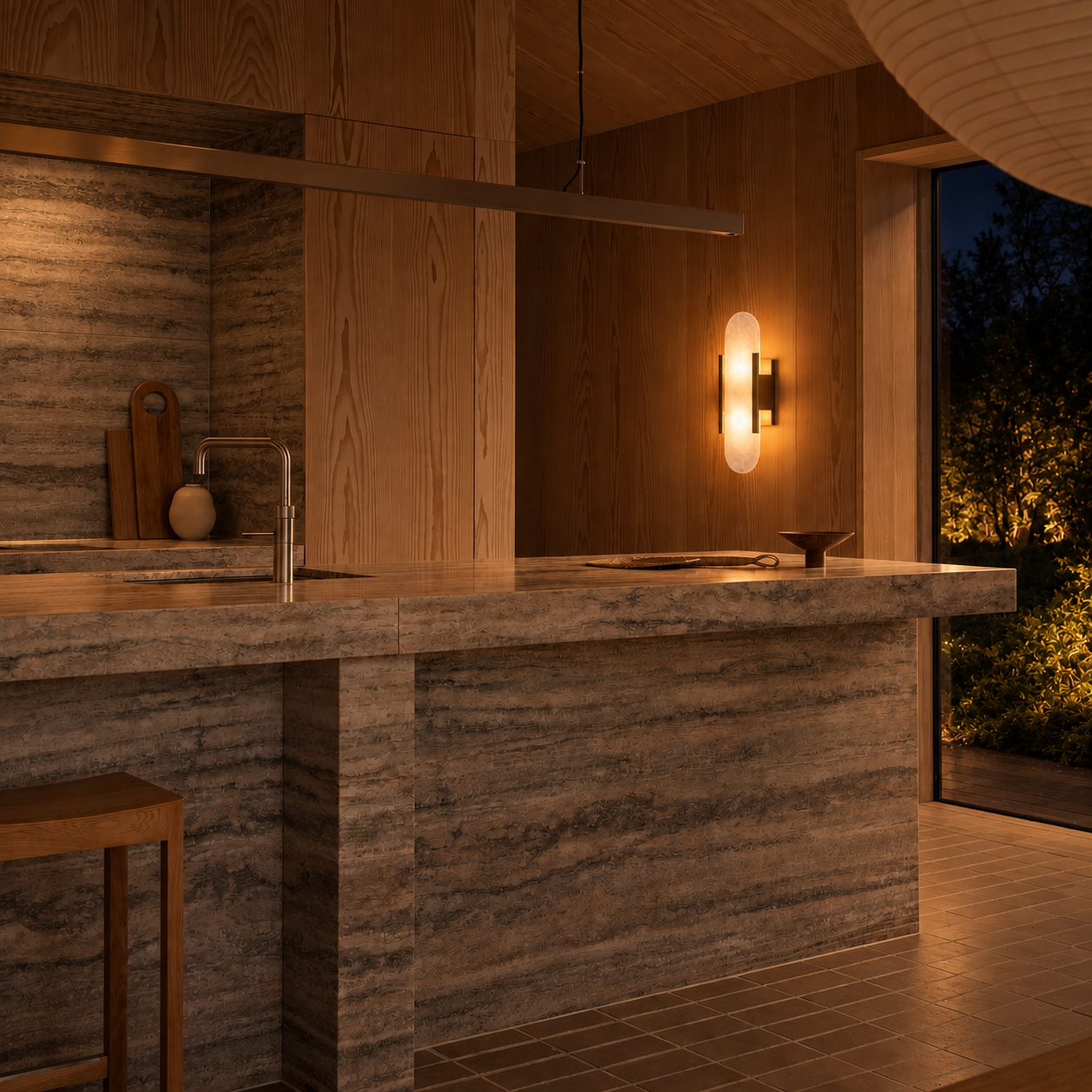 Genuine Alabaster & Brass Wall Light | Dyria